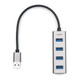 Rocstor  hub & concentrateur USB 3.2 Gen 1 (3.1 Gen 1) Type-A Aluminium, Gris - Y10A270-A1