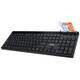 Adesso  clavier Souris incluse Maison USB QWERTY Anglais américain Noir - AKB-140SB