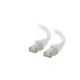 C2G 25ft Cat6a câble de réseau Blanc 7,62 m S/FTP (S-STP) Rond - C2G07389