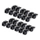 StarTech.com Jack Keystone Cat6, Lot de 24 Prises Ethernet RJ45 Keystone, Prise Murale UTP Cat6, Connecteur à 90 Degrés 110 Punch Down, Noir - C6KEY110BK24PK