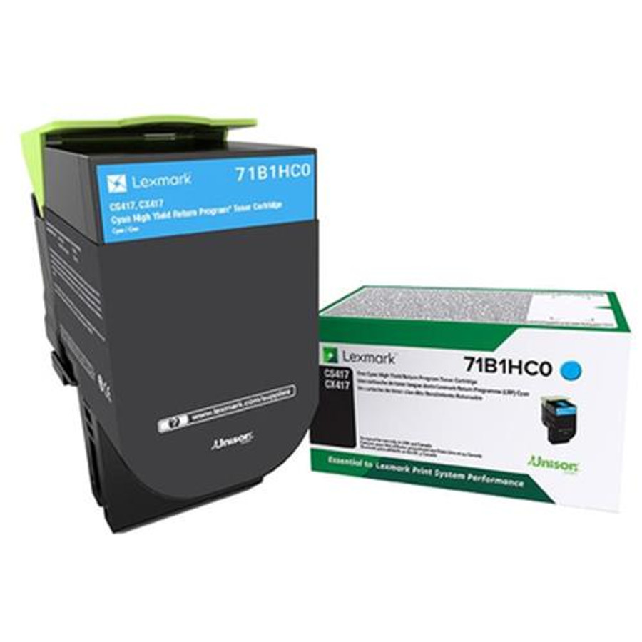 Lexmark  Cartouche de toner 1 pièce(s) Original Cyan - 71B1HC0 Lexmark  Cartouche de toner 1 pièce(s) Original Cyan - 71B1HC0