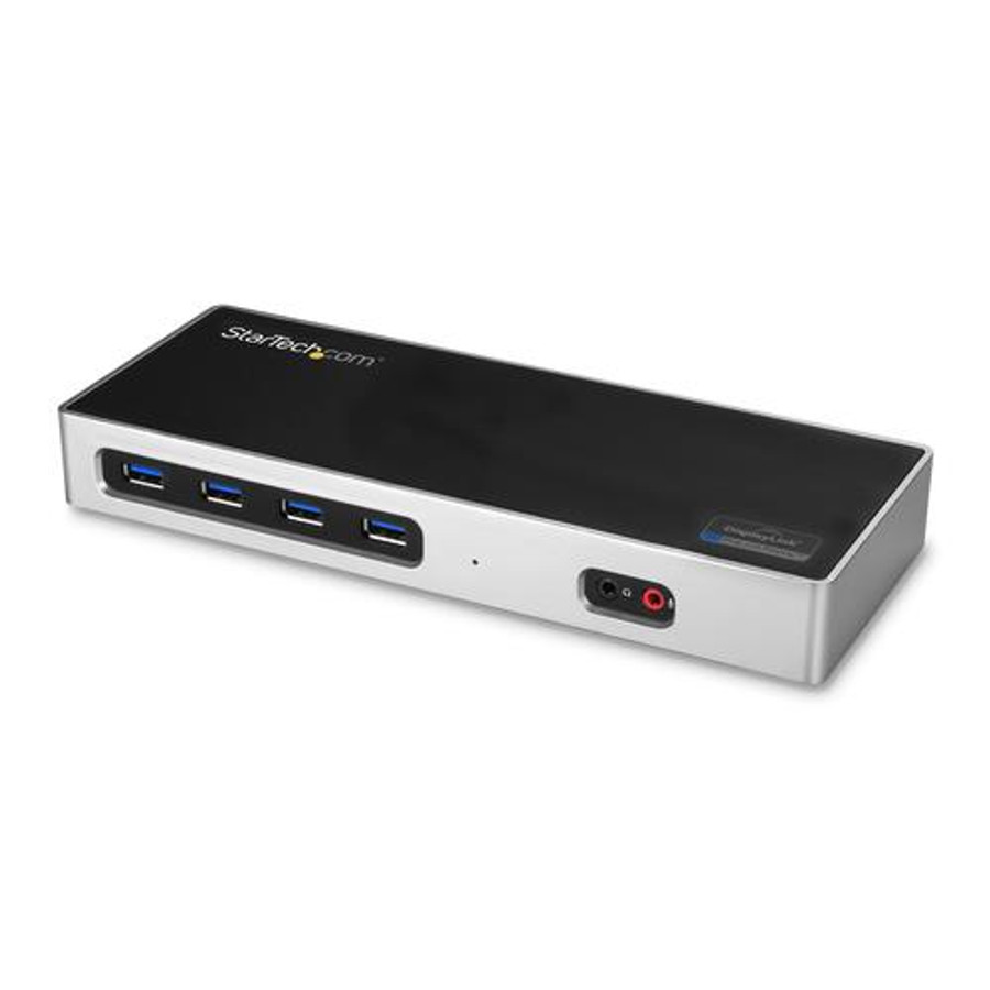 StarTech.com Station d'Accueil Double Écran 4K60Hz DisplayPort et HDMI - Dock USB-C et USB-A - Dock USB 3.0 pour PC Portables USB-C ou USB-A - 6x USB Type-A, GbE - USB 3.1 Gen 1 - Mac/Windows - DK30A2DH