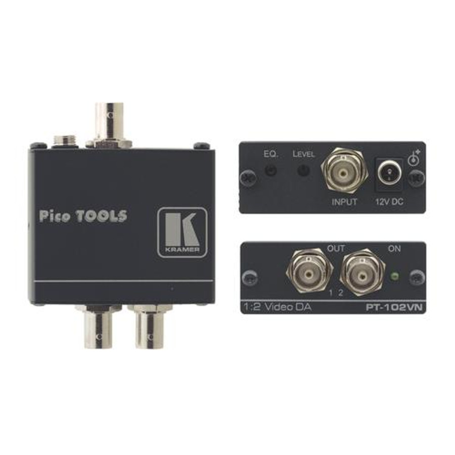 Kramer Electronics  amplificateur de ligne vidéo 430 MHz Noir - PT-102VN Kramer Electronics  amplificateur de ligne vidéo 430 MHz Noir - PT-102VN