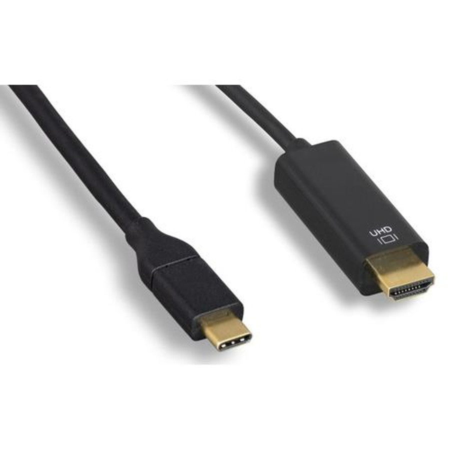 Axiom  câble vidéo et adaptateur 1,8 m USB Type-C HDMI Noir - USBCMHDMIM06-AX
