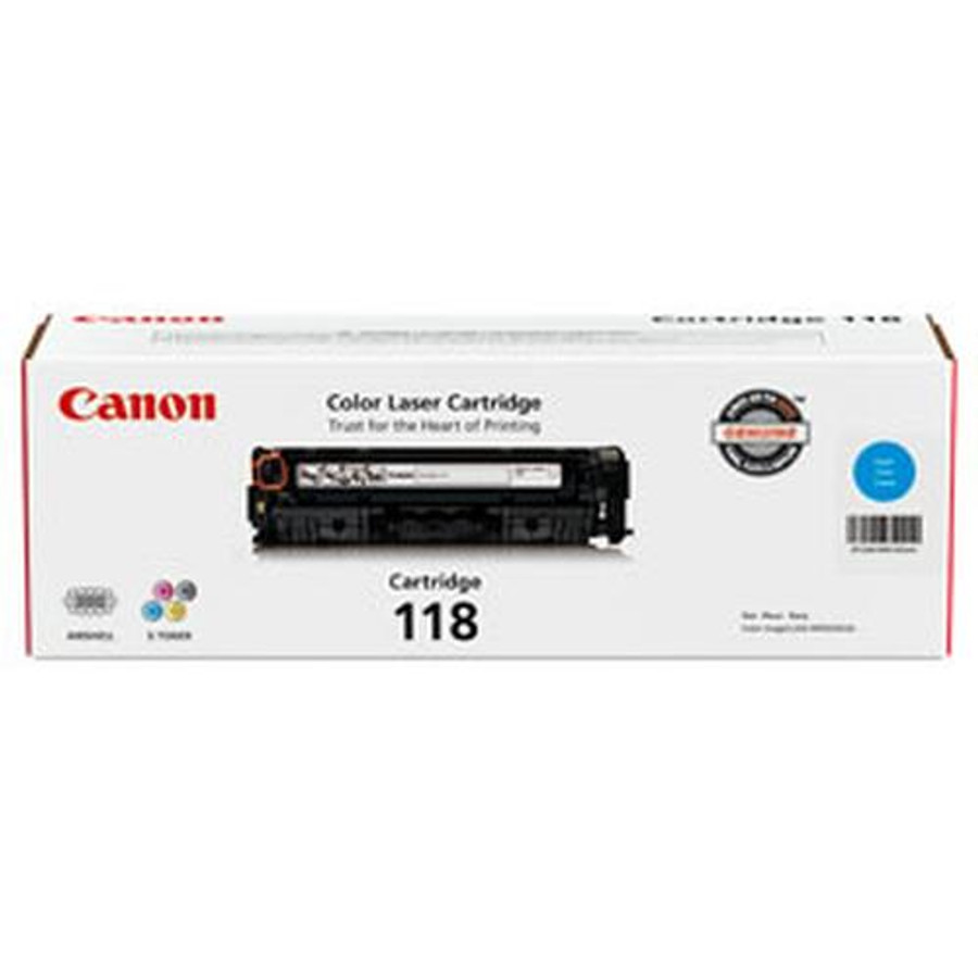 Canon Cartridge 118 Cyan Cartouche de toner Original Noir, Cyan, Magenta, Jaune - 2661B001 Canon Cartridge 118 Cyan Cartouche de toner Original Noir, Cyan, Magenta, Jaune - 2661B001