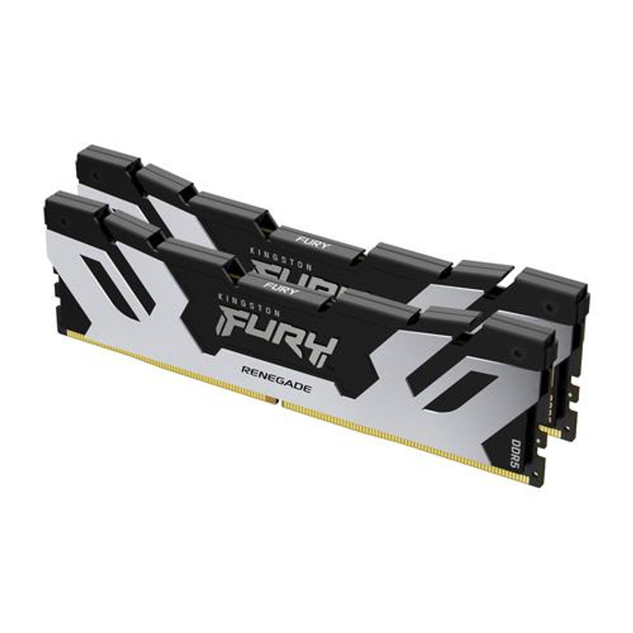 Kingston Technology FURY DIMM DDR5 CL38 32 Go 7 200 MT/s (kit de 2) Renegade Argent XMP - KF572C38RSK2-32 Kingston Technology FURY DIMM DDR5 CL38 32 Go 7 200 MT/s (kit de 2) Renegade Argent XMP - KF572C38RSK2-32