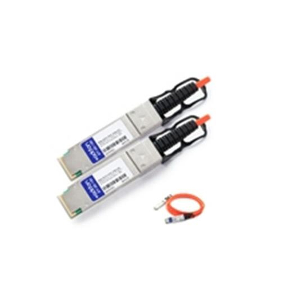 AddOn Networks  câble Serial Attached SCSI (SAS) 40000 Gbit/s Acier inoxydable, Noir - PAN-QSFP-AOC-10M-AO