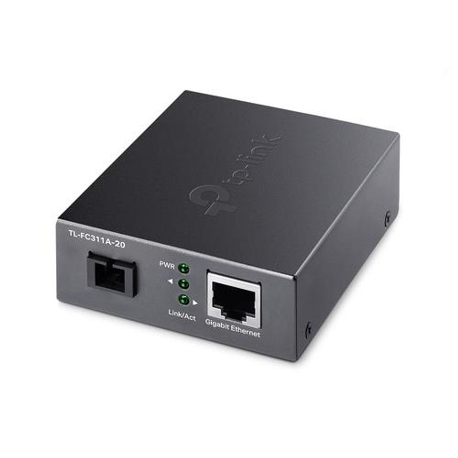 TP-Link  convertisseur de support réseau 1000 Mbit/s Monomode Noir - TL-FC311A-20