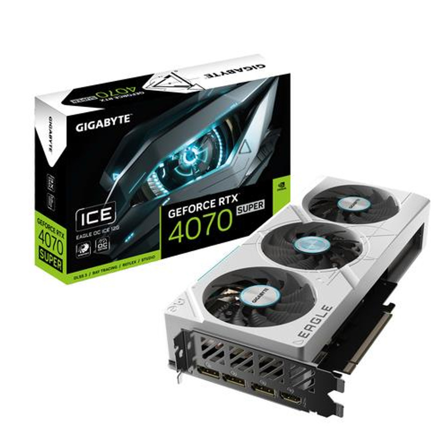 GIGABYTE GeForce RTX 4070 SUPER EAGLE OC ICE 12G NVIDIA 12 Go GDDR6X - GV-N407SEAGLEOC ICE-12GD GIGABYTE GeForce RTX 4070 SUPER EAGLE OC ICE 12G NVIDIA 12 Go GDDR6X - GV-N407SEAGLEOC ICE-12GD