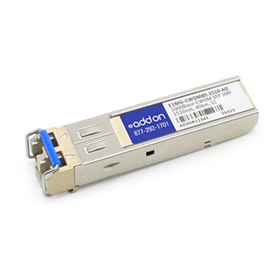 AddOn Networks  module émetteur-récepteur de réseau Fibre optique 1000 Mbit/s SFP 1510 nm - E1MG-CWDM80-1510-AO AddOn Networks  module émetteur-récepteur de réseau Fibre optique 1000 Mbit/s SFP 1510 nm - E1MG-CWDM80-1510-AO