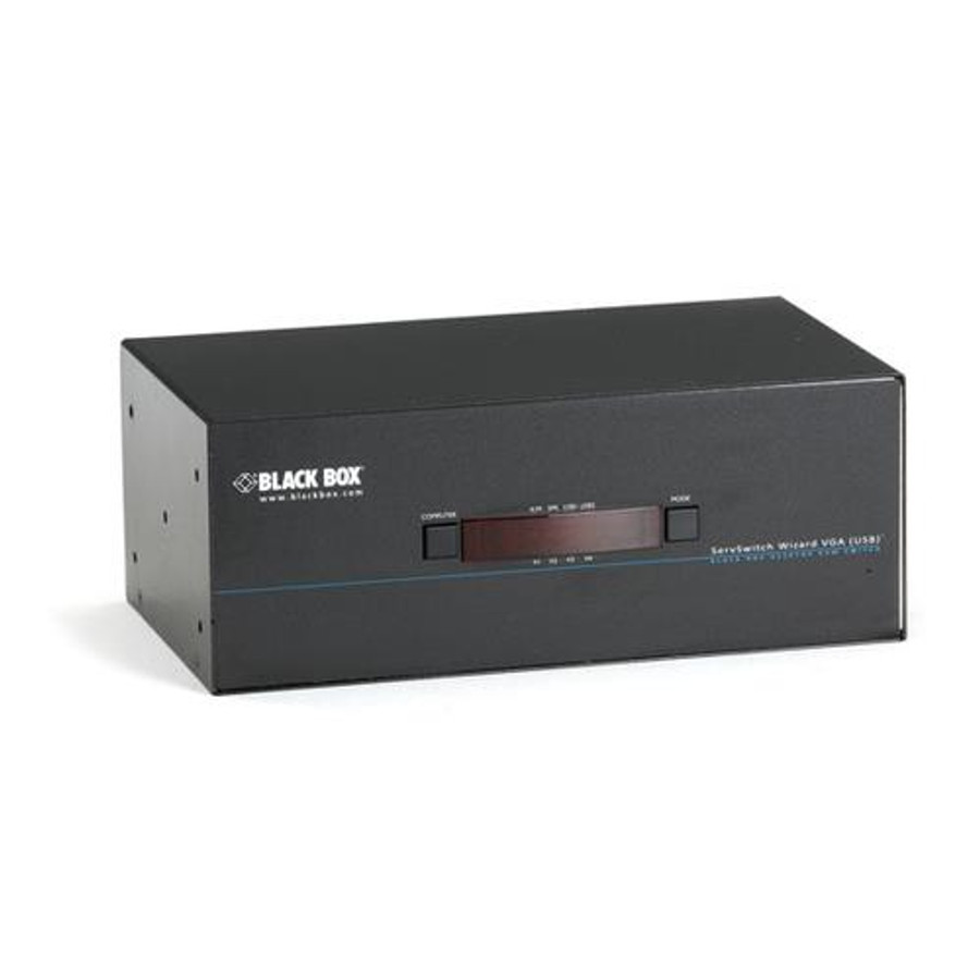 Black Box ServSwitch Wizard commutateur écran, clavier et souris Grille de montage Noir - KV3404A