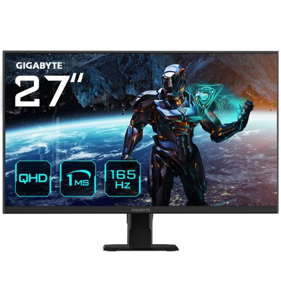 GIGABYTE GS27Q Moniteur de jeu 27" QHD - 2560 x 1440, 165Hz, 1ms, 300 cd/m², FreeSync Premium, HDR Ready, HDMI 2.0, DisplayPort 1.4 - GS27Q EU GIGABYTE GS27Q Moniteur de jeu 27" QHD - 2560 x 1440, 165Hz, 1ms, 300 cd/m², FreeSync Premium, HDR Ready, HDMI 2.0, DisplayPort 1.4 - GS27Q EU