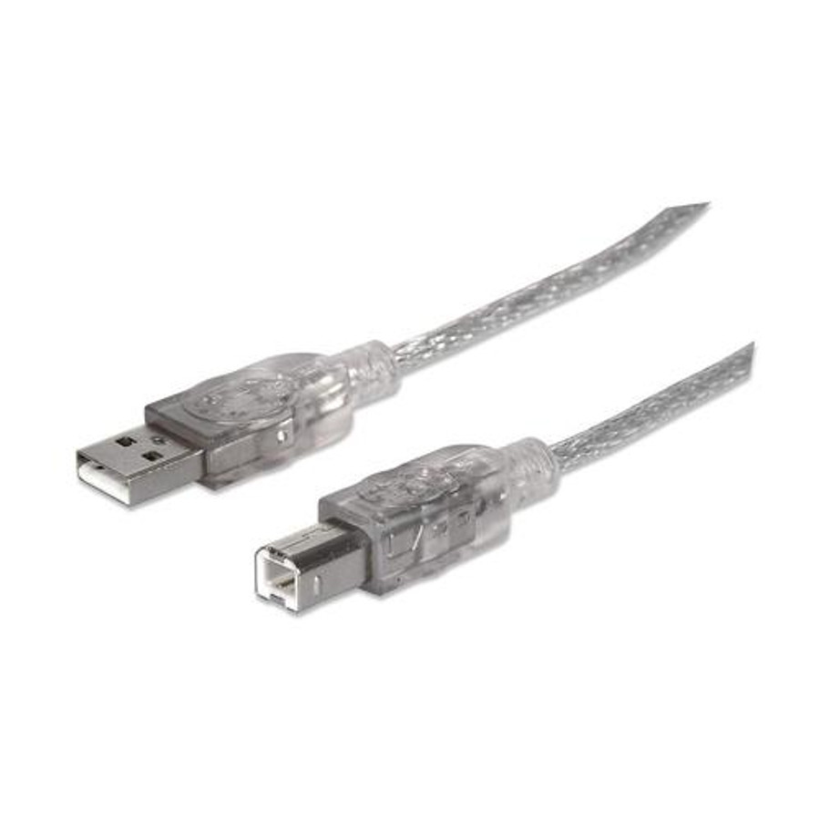 Manhattan  câble USB USB 2.0 5 m USB A USB B Argent - 345408 Manhattan  câble USB USB 2.0 5 m USB A USB B Argent - 345408