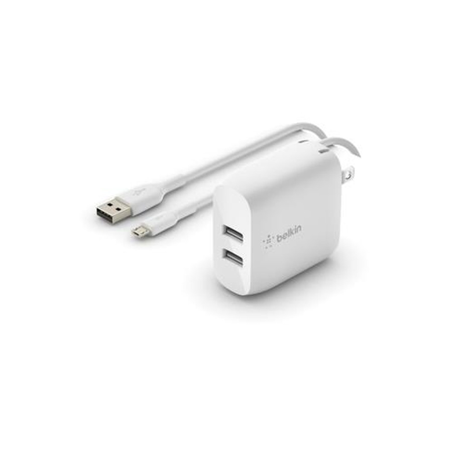 Belkin  chargeur d'appareils mobiles Universel Blanc Secteur Intérieure - WCE002DQ1MWH Belkin  chargeur d'appareils mobiles Universel Blanc Secteur Intérieure - WCE002DQ1MWH
