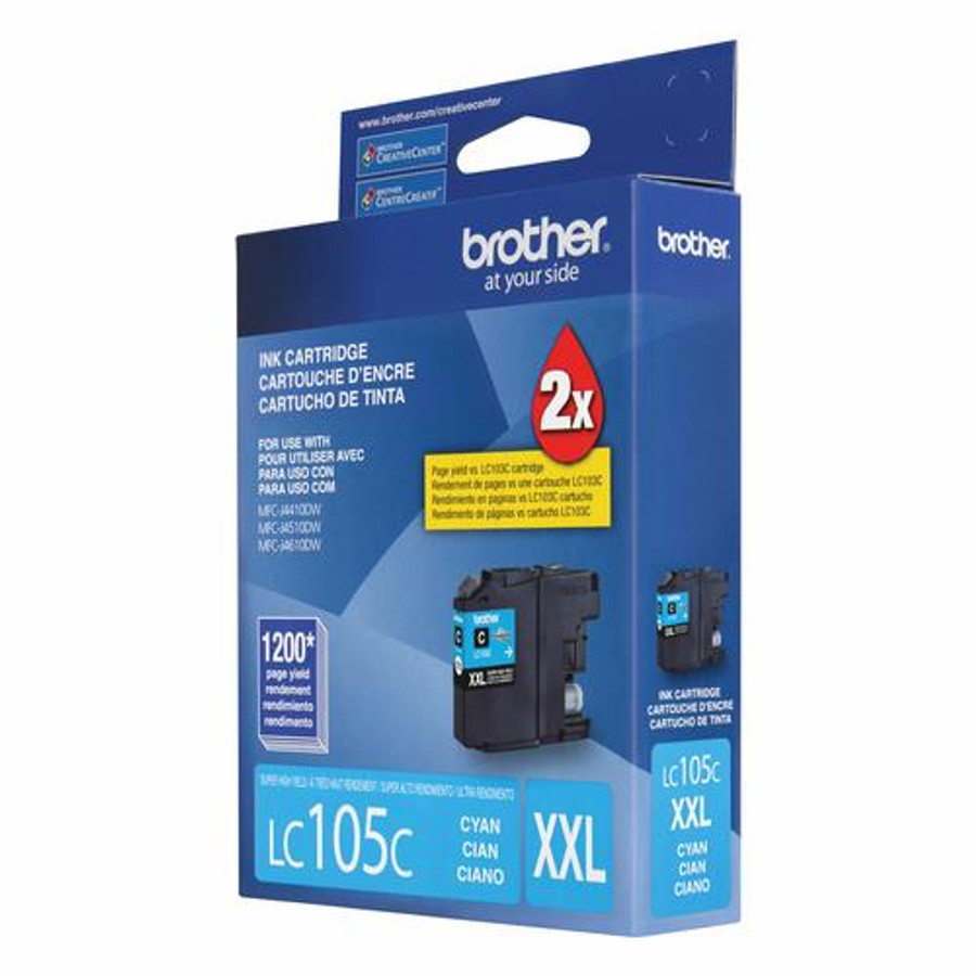 Brother  cartouche d'encre Original Rendement extra (super) élevé Cyan - LC-105CS Brother  cartouche d'encre Original Rendement extra (super) élevé Cyan - LC-105CS