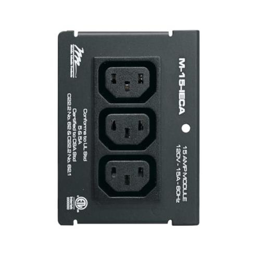 Middle Atlantic Products  unité de distribution d'énergie 1 sortie(s) CA Noir - M-15-IECA Middle Atlantic Products  unité de distribution d'énergie 1 sortie(s) CA Noir - M-15-IECA