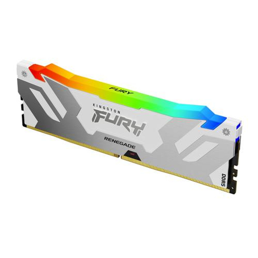 Kingston Technology FURY 16Go 6400MT/s DDR5 CL32 DIMM Renegade RGB Blanc XMP - KF564C32RWA-16 Kingston Technology FURY 16Go 6400MT/s DDR5 CL32 DIMM Renegade RGB Blanc XMP - KF564C32RWA-16