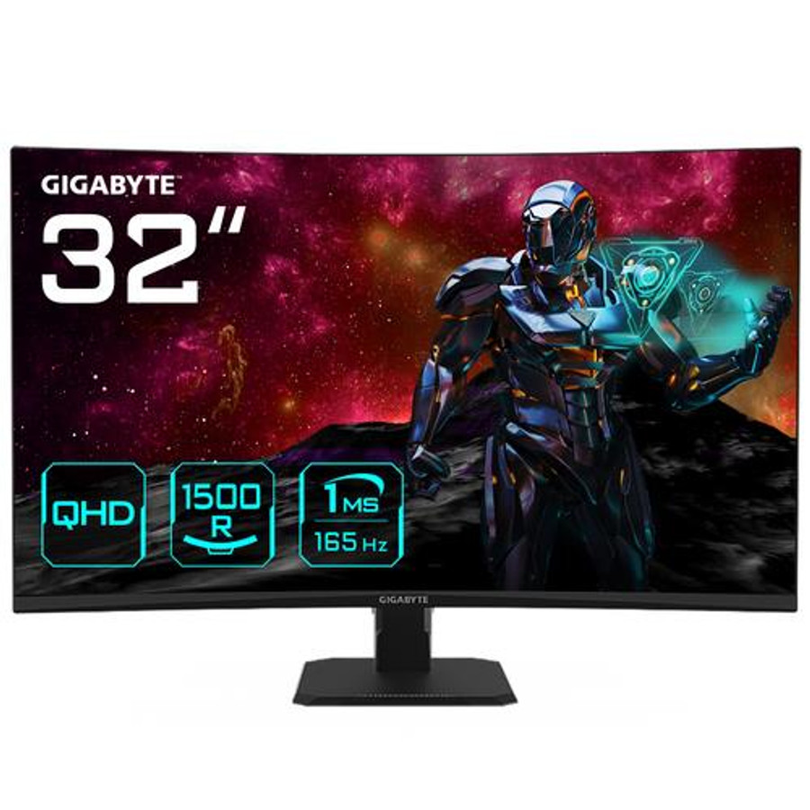 GIGABYTE GS32QC Moniteur de jeu incurvé 31,5" QHD - 2560 x 1440, 1500R, 165Hz, 1ms, 300 cd/m², FreeSync Premium, HDR Ready, HDMI 2.0, DisplayPort 1.4 - GS32QC EU GIGABYTE GS32QC Moniteur de jeu incurvé 31,5" QHD - 2560 x 1440, 1500R, 165Hz, 1ms, 300 cd/m², FreeSync Premium, HDR Ready, HDMI 2.0, DisplayPort 1.4 - GS32QC EU