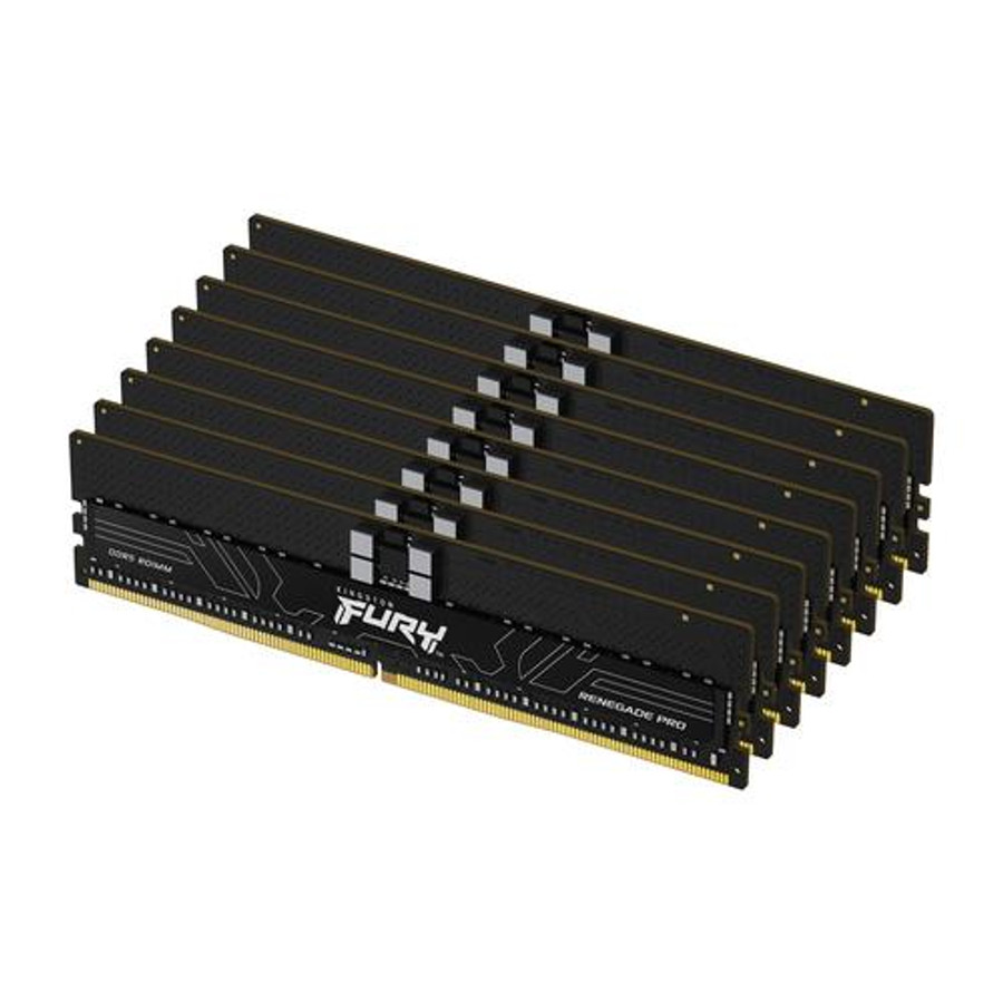 Kingston Technology FURY 128 Go 6000 MT/s DDR5 ECC Reg CL32 DIMM (kit de 8) Renegade Pro XMP - KF560R32RBK8-128