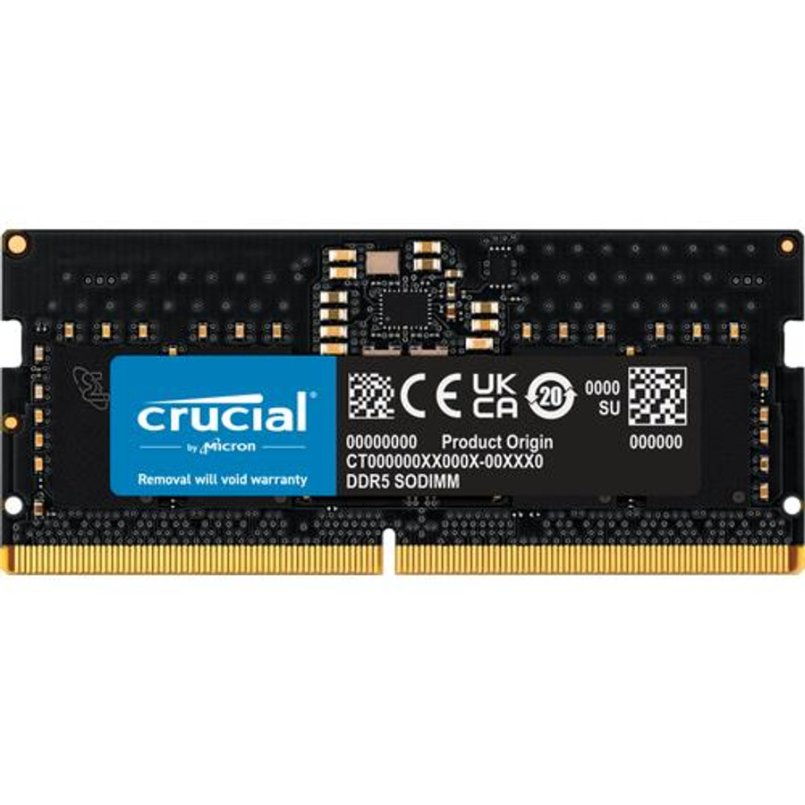 Crucial 8GB (1x8GB) DDR5-5600 CL 46 SO-DIMM RAM Notebook Speicher module de mémoire 8 Go 1 x 8 Go 5600 MHz ECC - CT8G56C46S5 Crucial 8GB (1x8GB) DDR5-5600 CL 46 SO-DIMM RAM Notebook Speicher module de mémoire 8 Go 1 x 8 Go 5600 MHz ECC - CT8G56C46S5