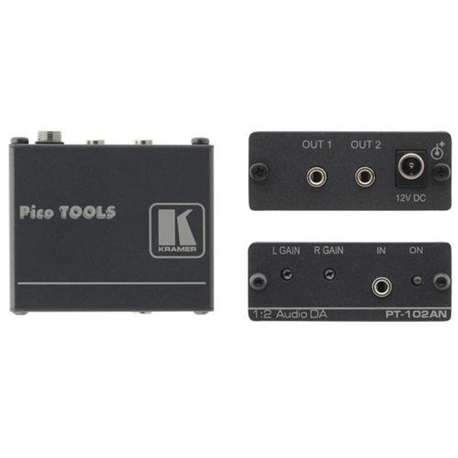 Kramer Electronics  amplificateur audio 2.0 canaux Noir - PT-102AN Kramer Electronics  amplificateur audio 2.0 canaux Noir - PT-102AN