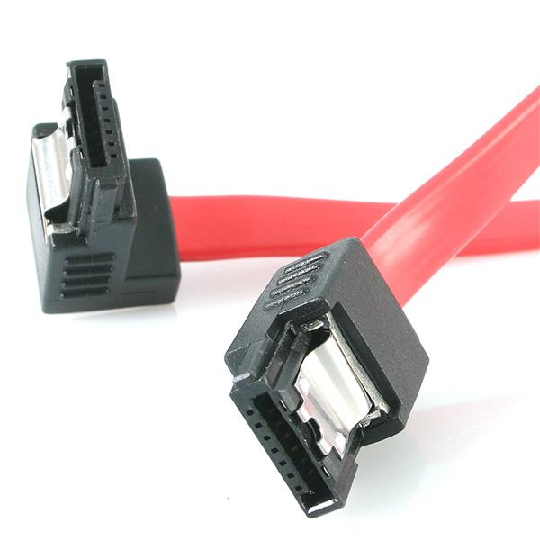 StarTech.com 18" Latching SATA Cable M/M 1 Right Angle câble SATA 0,45 m Rouge