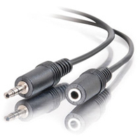 C2G 6ft 3.5mm Stereo Audio Extension Cable M/F câble audio 1,8 m 3,5mm Noir