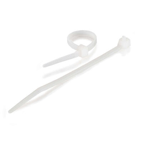 43044 C2G 7.75in Releasable/Reusable Cable Ties - White 50pk serre-câbles Blanc