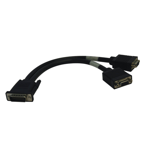 P574-001 1ft DMS59 to (2) HD15 VGA Female Splitter Cable