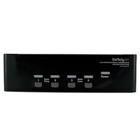 StarTech.com Commutateur KVM USB et double écran DVI / VGA à 4 ports avec audio et hub USB 2.0