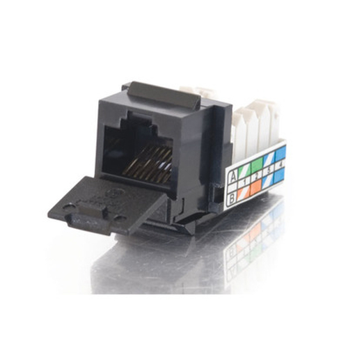 35203 C2G 90° Cat5E RJ45 UTP Keystone Jack - Black