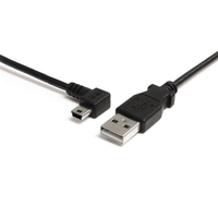 StarTech.com Câble USB 2.0 A vers Mini B coudé à angle gauche de 1,8 m - M/M - Noir