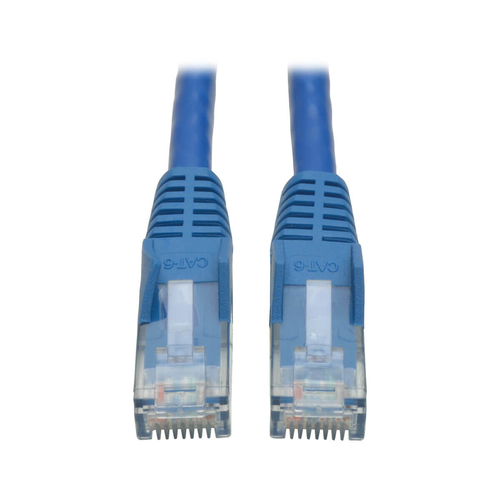 N201-015-BL Cat6 Gigabit Snagless Molded Patch Cable (RJ45 M/M) - Blue, 15-ft.