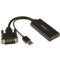 StarTech.com Adaptateur vidéo DVI vers HDMI avec alimentation et audio USB - M/F - 1080p