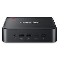 Viewsonic NMP760 PC/poste de travail 5205U mini PC Intel® Celeron® 8 Go DDR4-SDRAM 64 Go eMMC Système d'exploitation Chrome Noir