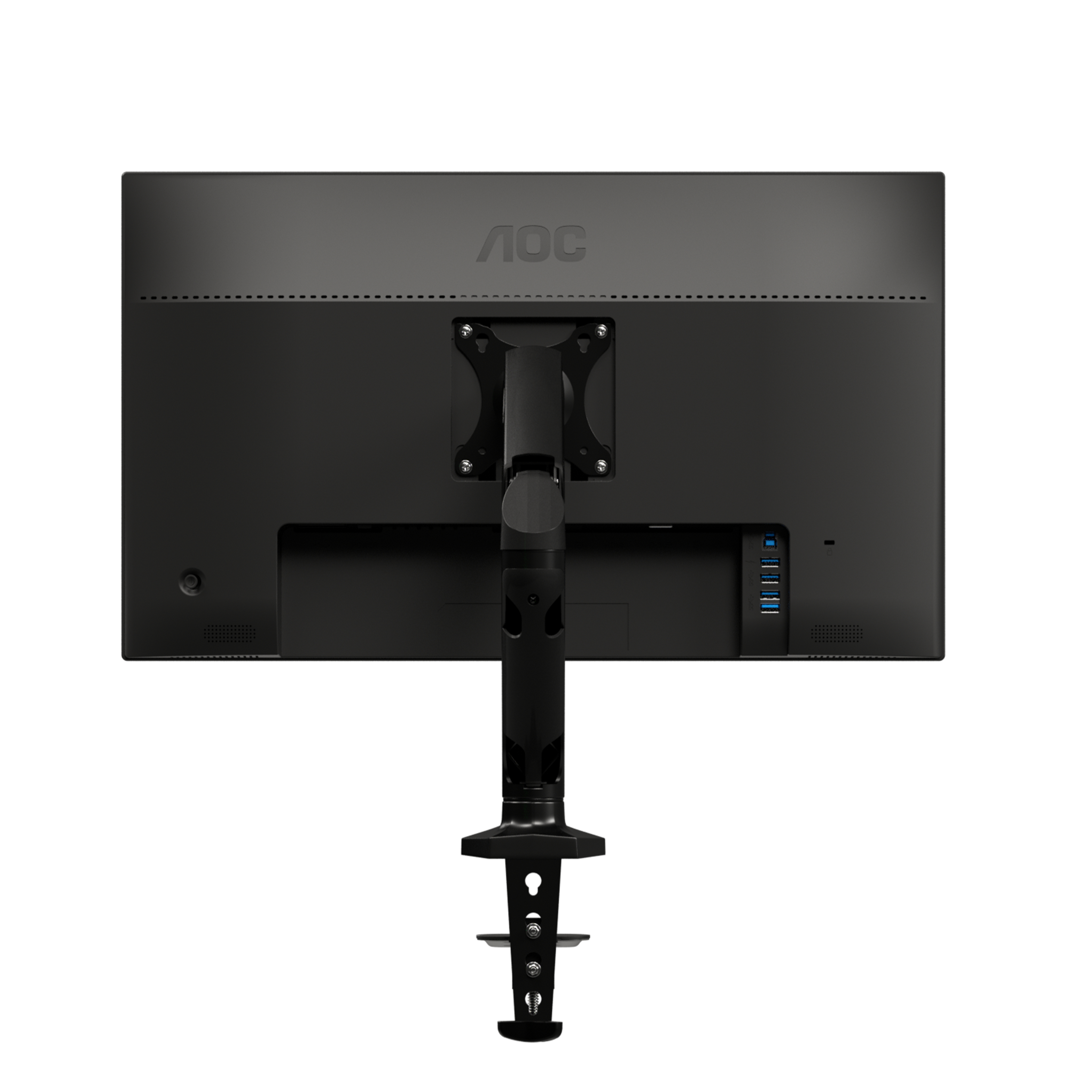 AOC AS110D0 Single Arm 80 cm (31.5") Pince/boulon Noir