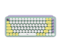Logitech Pop Keys clavier RF sans fil + Bluetooth Couleur menthe, Violet, Blanc, Jaune