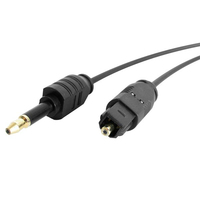StarTech.com 6 ft Thin Toslink to Miniplug Digital Audio Cable câble audio 1,83 m Noir