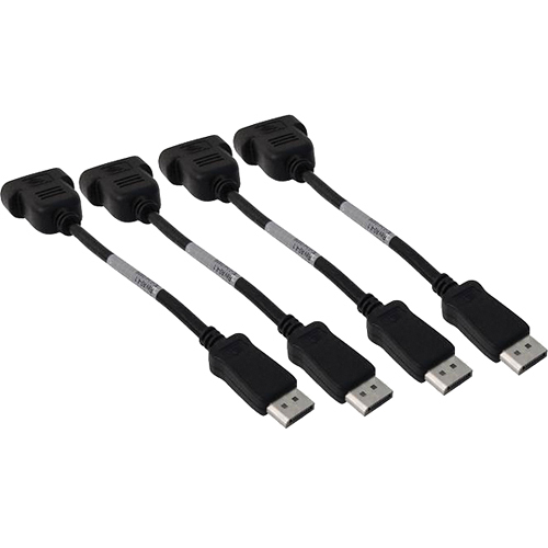 PNY DP-DVI-QUADKIT-PB câble vidéo et adaptateur DisplayPort Noir