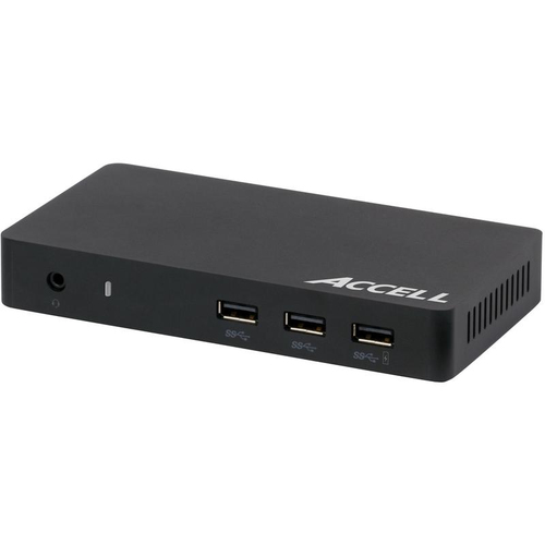 Accell K172B-002B station d'accueil USB 3.2 Gen 1 (3.1 Gen 1) Type-A Noir