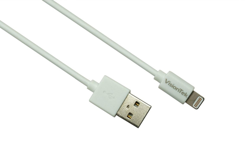 901199 6.56 ft Lightning/USB Data Transfer Cable - USB - Lightning Proprietary Connector - White