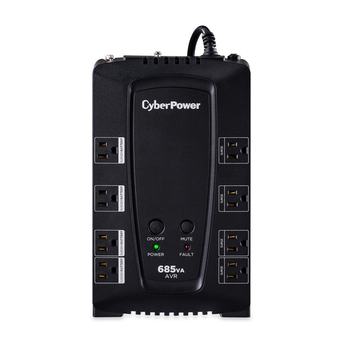 CyberPower CP685AVRG alimentation d'énergie non interruptible Interactivité de ligne 0,685 kVA 390 W 8 sortie(s) CA