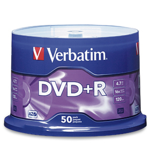 Verbatim 16x DVD+R Media 4,7 Go 50 pièce(s)