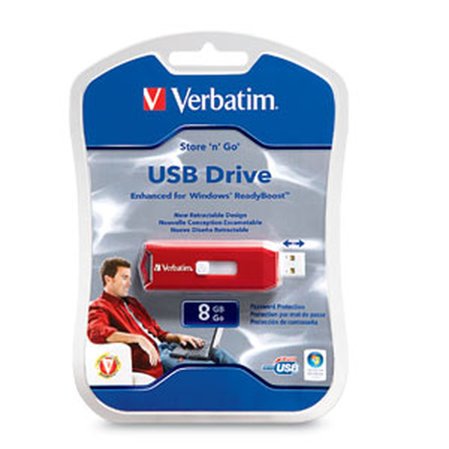 Verbatim 8GB Store 'n' Go lecteur USB flash 8 Go USB Type-A 2.0 Rouge