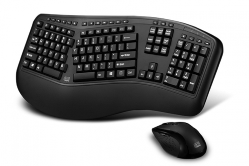 WKB-1500GB Adesso Tru-Form Media 1500 - Wireless Ergonomic Keyboard & Laser Mouse