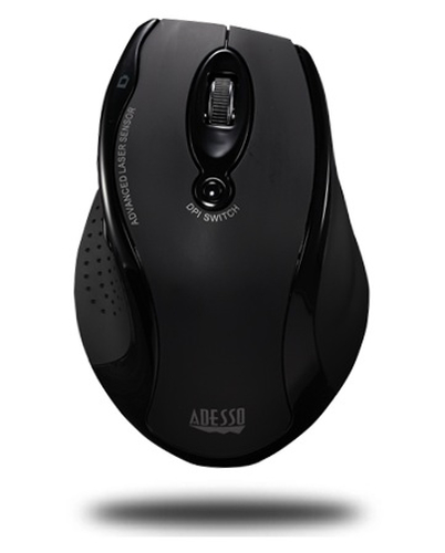 IMOUSE G25 2.4 GHZ WIRELESS ERGO LASER MOUSE, SWITCHABLE DPI 800/1200/1600, BLACK
