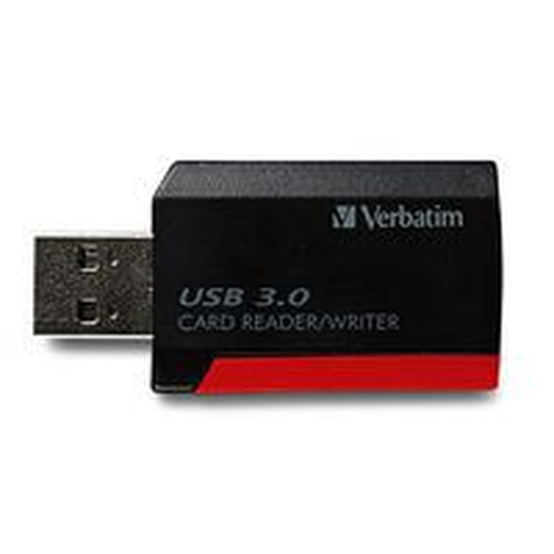 Verbatim 98538 lecteur de carte mémoire USB 3.2 Gen 1 (3.1 Gen 1) Noir, Rouge