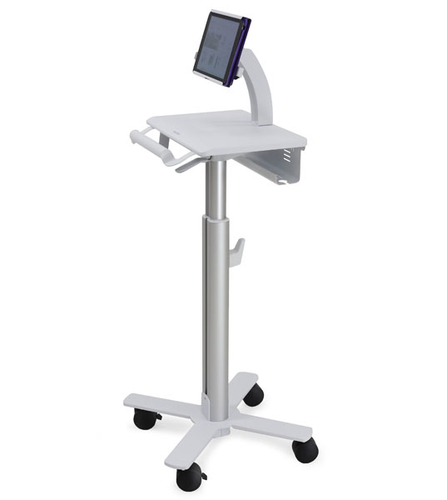 SV10-1400-0 StyleView Tablet Cart, SV10, non-powered (white and aluminum)