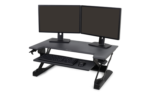 33-406-085 WorkFit-TL, Standing Desk Workstation (black with grey surface)