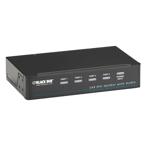 AVSP-DVI1X4 BLACK BOX CORP 1 X 4 DVI-D SPLITTER WITHAUDIO AND HDCP